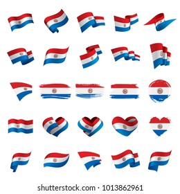 Paraguay Flag, Vector Illustration