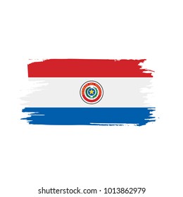 Paraguay flag, vector illustration