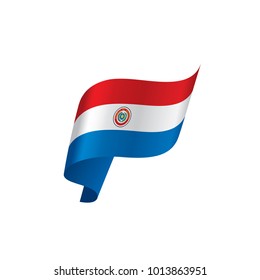 Paraguay flag, vector illustration