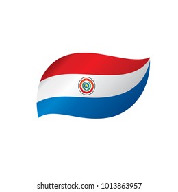 Paraguay flag, vector illustration