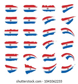 Paraguay flag, vector illustration