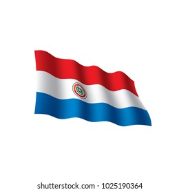 Paraguay flag, vector illustration on a white background