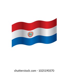 Paraguay flag, vector illustration on a white background
