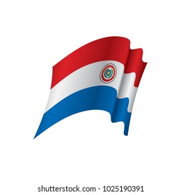 Paraguay flag, vector illustration on a white background