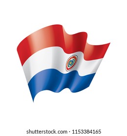 Paraguay flag, vector illustration on a white background