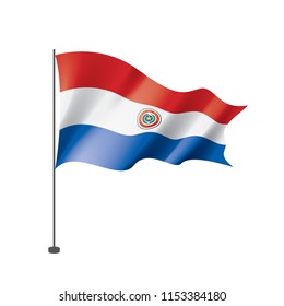 Paraguay flag, vector illustration on a white background