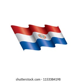 Paraguay flag, vector illustration on a white background