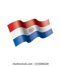 Paraguay flag, vector illustration on a white background