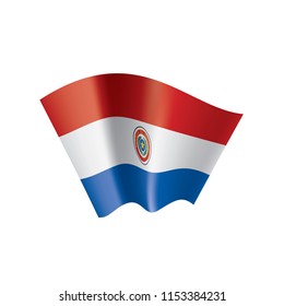 Paraguay flag, vector illustration on a white background