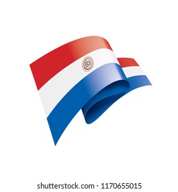 Paraguay flag, vector illustration on a white background