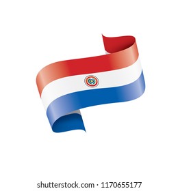 Paraguay flag, vector illustration on a white background