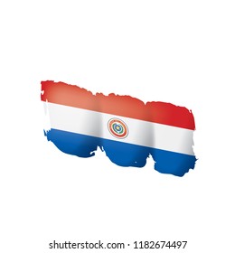 Paraguay flag, vector illustration on a white background.