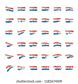 Paraguay flag, vector illustration on a white background.