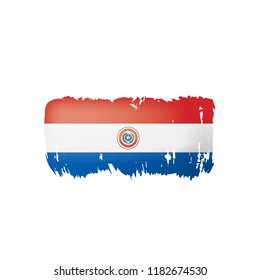 Paraguay flag, vector illustration on a white background.