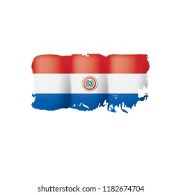 Paraguay flag, vector illustration on a white background.