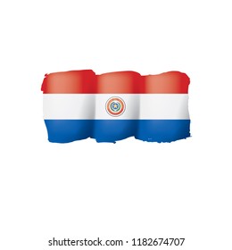 Paraguay flag, vector illustration on a white background.