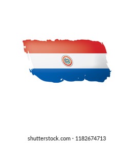 Paraguay flag, vector illustration on a white background.