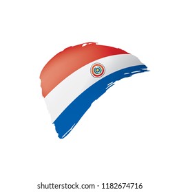 Paraguay flag, vector illustration on a white background.