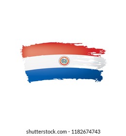 Paraguay flag, vector illustration on a white background.