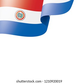 Paraguay flag, vector illustration on a white background