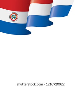 Paraguay flag, vector illustration on a white background