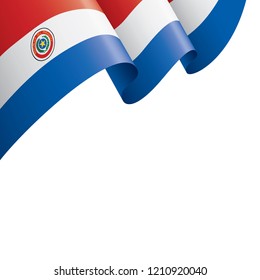Paraguay flag, vector illustration on a white background