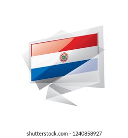 Paraguay flag, vector illustration on a white background