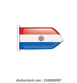 Paraguay flag, vector illustration on a white background