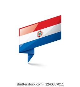 Paraguay flag, vector illustration on a white background