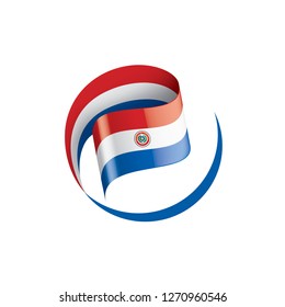 Paraguay flag, vector illustration on a white background