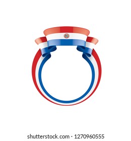 Paraguay flag, vector illustration on a white background