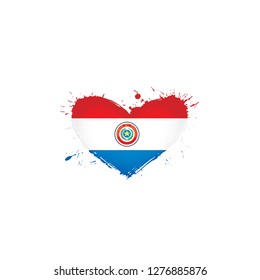 Paraguay flag, vector illustration on a white background