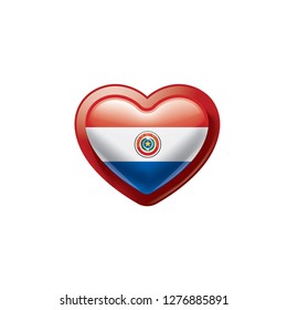 Paraguay flag, vector illustration on a white background