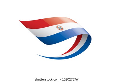 Paraguay flag, vector illustration on a white background
