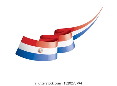 Paraguay flag, vector illustration on a white background