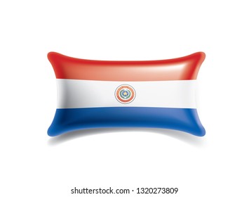 Paraguay flag, vector illustration on a white background