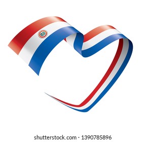 Paraguay flag, vector illustration on a white background