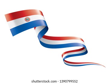 Paraguay flag, vector illustration on a white background
