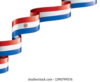 Paraguay flag, vector illustration on a white background