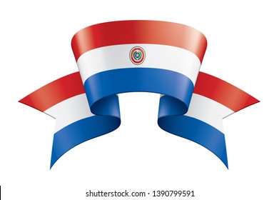 Paraguay flag, vector illustration on a white background