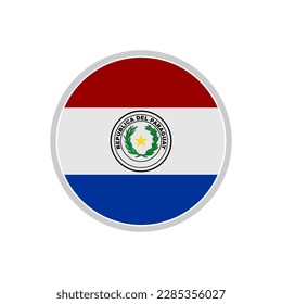 Paraguay flags icon set, Paraguay independence day icon set vector sign symbol