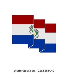 Paraguay flags icon set, Paraguay independence day icon set vector sign symbol