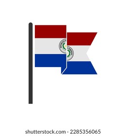 Paraguay flags icon set, Paraguay independence day icon set vector sign symbol