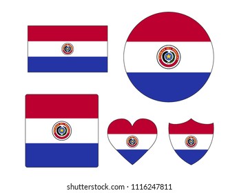 Paraguay Flags Set