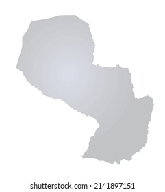 Paraguay grey map. vector illustration 