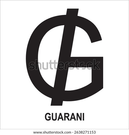 Paraguay Guarani currency symbol design