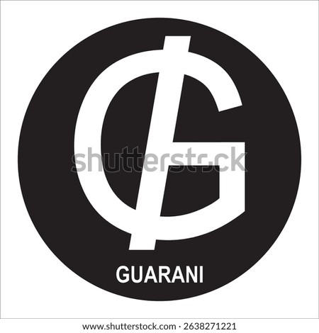 Paraguay Guarani currency symbol design