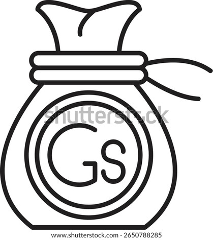 Paraguay Guarani Filled Style Icon Design