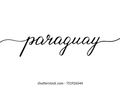 Paraguay handwritten text vector