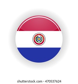 Paraguay icon circle isolated on white background. Asuncion icon vector illustration